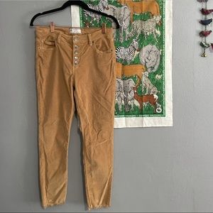 Free people button fly corduroys